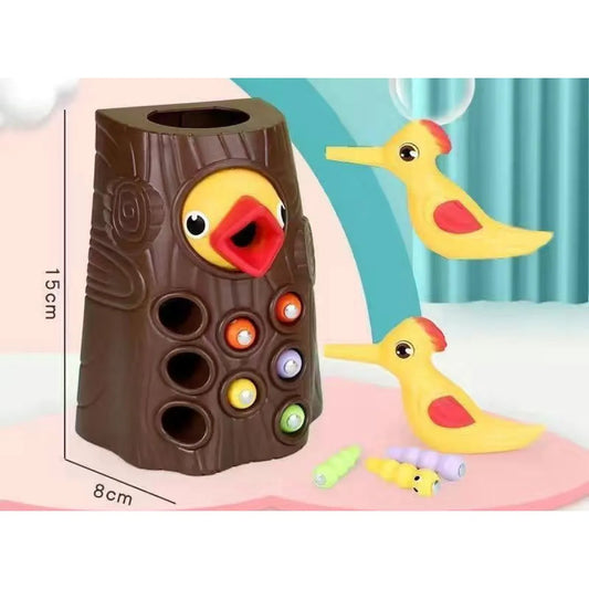 Woodpecker Magnetic Catch Worm Game