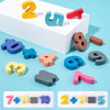 Baby Wooden Montessori Early Learning Shape Color Math Matching Log Board