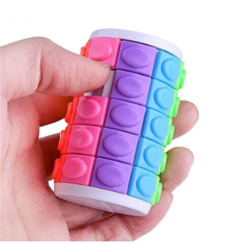 Color Three-dimensional Puzzle Cube Slider
