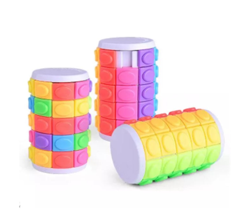Color Three-dimensional Puzzle Cube Slider