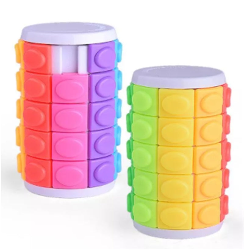 Color Three-dimensional Puzzle Cube Slider