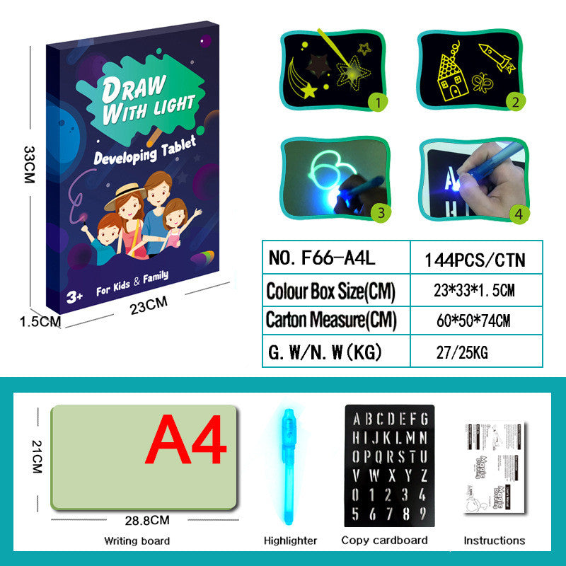 3D Magic 8 Light Effects Puzzle Board Sketchpad Educational Toy