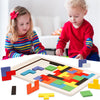 Wooden Russian Tetris Geometric Building Blocks