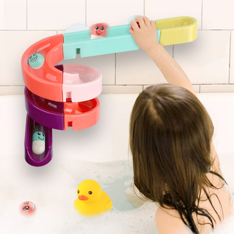 Kids Bath Toys Wall Suction Cup Marble Race