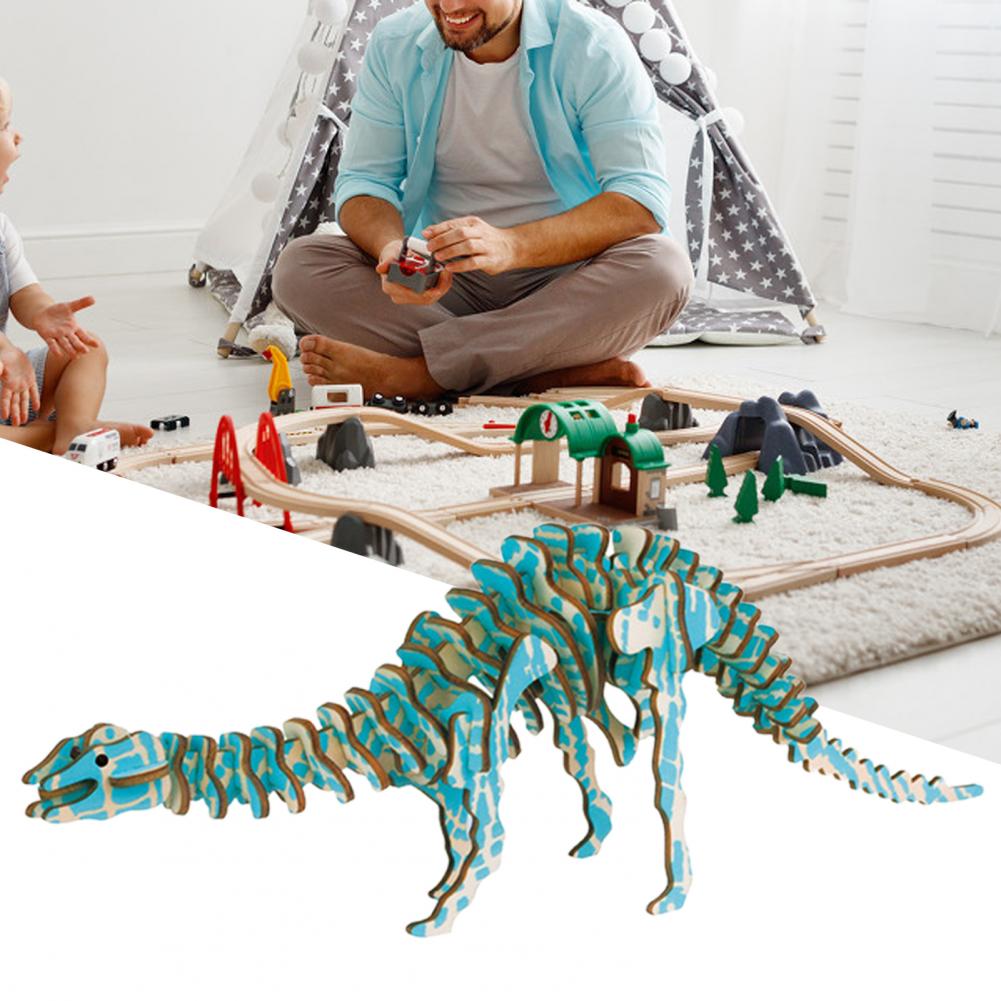 Dinosaur Wooden 3D Puzzle Model Laser Simulation Toys